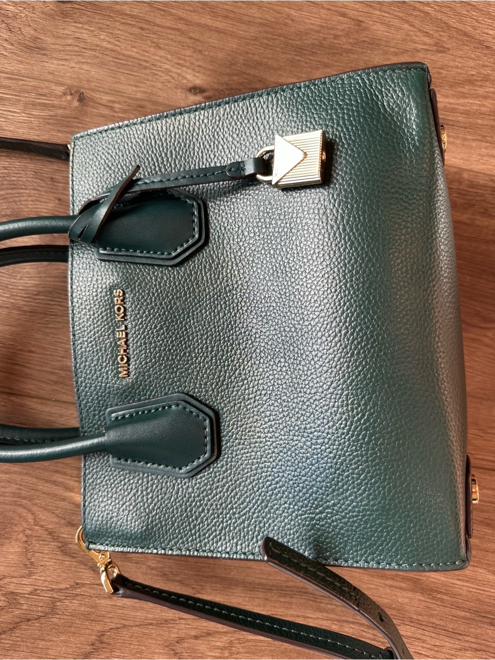 Michael Kors Teal Leather Satchel Bag